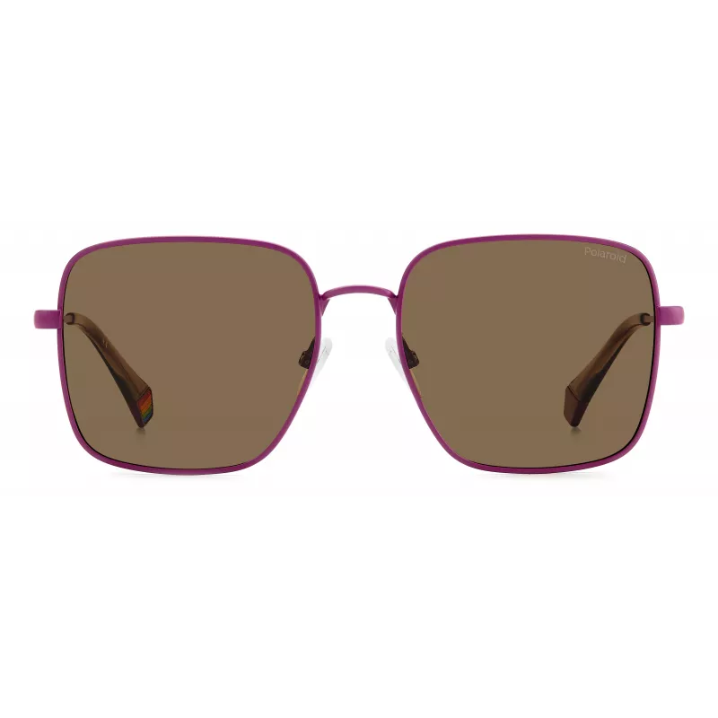 Polaroid PLD6194SX1JZF Women's Square Acetate Sunglasses Havana Brown Polarized UV400