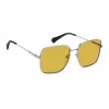 POLAROID PLD6194SX6LBF Women's Square Polarized Sunglasses - Havana/Brown