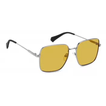 POLAROID PLD6194SX6LBF Women's Square Polarized Sunglasses - Havana/Brown