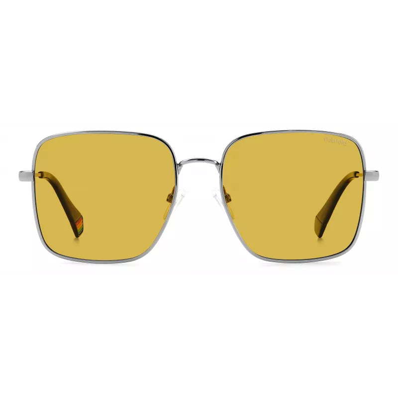POLAROID PLD6194SX6LBF Women's Square Polarized Sunglasses - Havana/Brown
