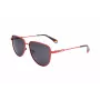 POLAROID PLD6196SX0Z3 Unisex Square Sunglasses - Black Frame Grey Polarized Lenses 56mm