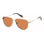 Polaroid PLD6196SX2M8F Unisex Square Sunglasses - Havana Frame, Brown Polarized TAC Lenses, 56mm
