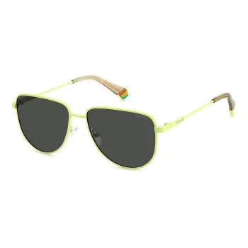Polaroid PLD6196SX4ANF Unisex Sunglasses - Black Square Frame with Grey Polarized TAC Lenses 56/18/145 mm