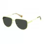 Polaroid PLD6196SX4ANF Unisex Sunglasses - Black Square Frame with Grey Polarized TAC Lenses 56/18/145 mm