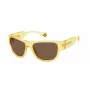 POLAROID PLD6197S40G Unisex Polarized Sunglasses - Black Frame Grey Lens 55mm