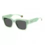 POLAROID PLD6198SX1EDF Unisex Rectangular Sunglasses - Black Frame Grey Polarized Lens 52mm