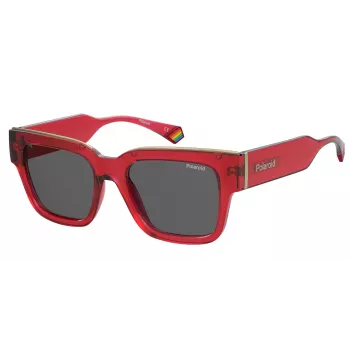 Polaroid PLD6198SXMCC9 Unisex Sunglasses - Havana Frame, Green Polarized Lenses, 52mm