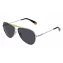 Polaroid PLD6200SXKU2G Unisex Rectangular Sunglasses - Polarized Grey Lenses - Black Frame