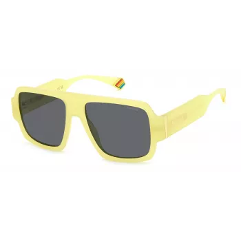Polaroid PLD6209SX40G Unisex Rectangular Sunglasses - Havana Frame, Green Polarized TAC Lens, UV400