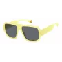 Polaroid PLD6209SX40G Unisex Rectangular Sunglasses - Havana Frame, Green Polarized TAC Lens, UV400