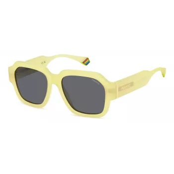 Polaroid PLD6212SX40G Unisex Rectangular Sunglasses - Havana Frame, Green Polarized Lenses - 54/17/140 mm