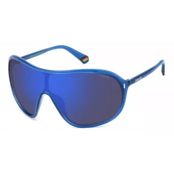 POLAROID PLD6216SPJP Unisex Square Pilot Sunglasses Havana Green Polarized