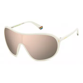 POLAROID PLD6216SVK6 Unisex Rectangular Sunglasses - Dark Grey Propionate Frame, Grey Polarized Polycarbonate Lenses, UV400 Protection