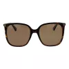 Polaroid PLD6218S56086 Women's Aviator Sunglasses Havana Brown Polarized 56mm