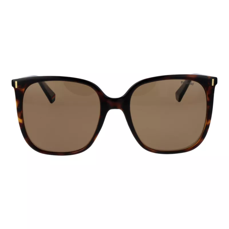 Polaroid PLD6218S56086 Women's Aviator Sunglasses Havana Brown Polarized 56mm