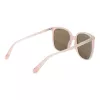 Polaroid PLD6218S5635J Women's Square Sunglasses - Havana Brown Acetate Frame with Brown Polarized Lenses - 56mm