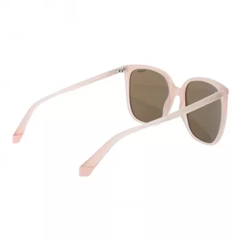 Polaroid PLD6218S5635J Women's Square Sunglasses - Havana Brown Acetate Frame with Brown Polarized Lenses - 56mm
