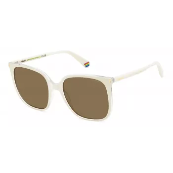 Polaroid PLD6218SVK6 Women's Polarized Sunglasses, Havana Brown Frame, Brown Lens, 56/19/140 mm