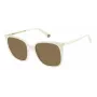 Polaroid PLD6218SVK6 Women's Polarized Sunglasses, Havana Brown Frame, Brown Lens, 56/19/140 mm