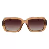 POLAROID PLD6223SX5409 Unisex Rectangular Sunglasses - Black Frame Grey Polarized Lens 54mm