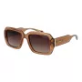 POLAROID PLD6223SX5409 Unisex Rectangular Sunglasses - Black Frame Grey Polarized Lens 54mm