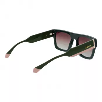 Polaroid PLD6224SX541E Unisex Rectangular Sunglasses - Grey Lens, Black/Grey Frame