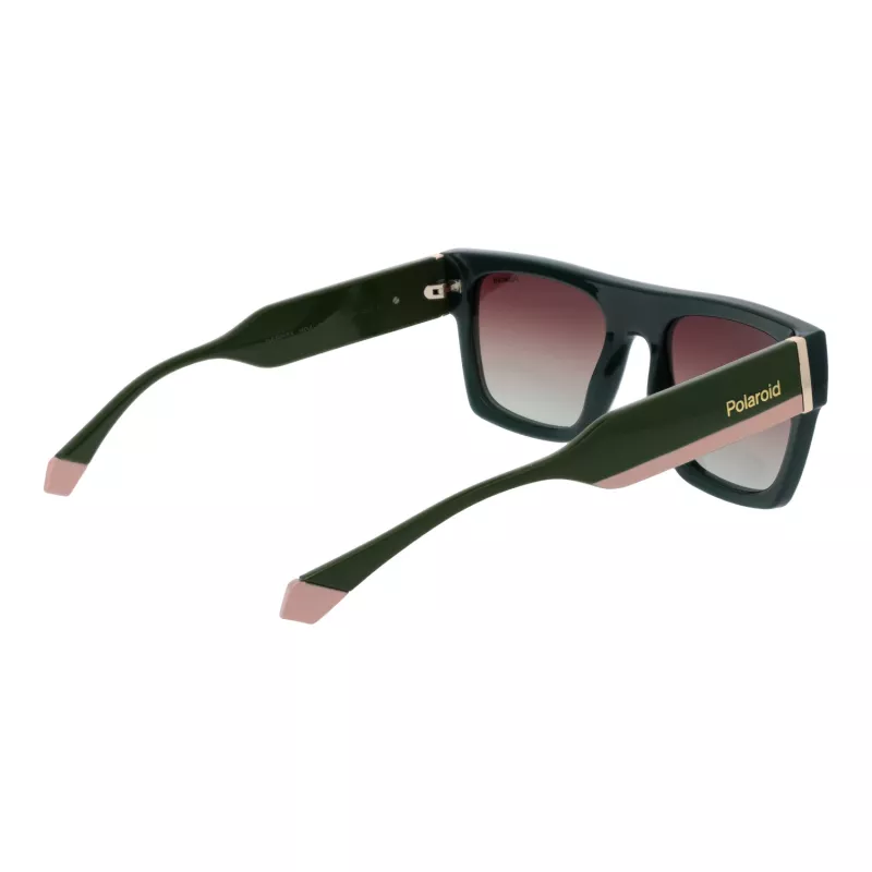 Polaroid PLD6224SX541E Unisex Rectangular Sunglasses - Grey Lens, Black/Grey Frame