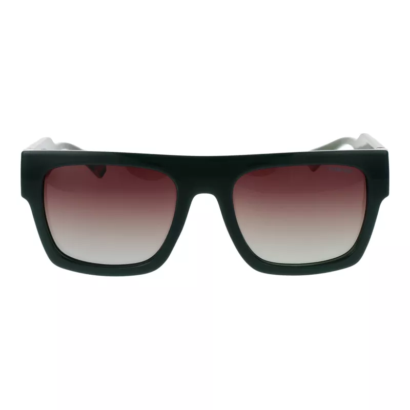 Polaroid PLD6224SX541E Unisex Rectangular Sunglasses - Grey Lens, Black/Grey Frame