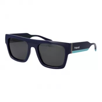 Polaroid PLD6224SX54PJ Unisex Sunglasses - Black Frame Grey Polarized Lens 54mm