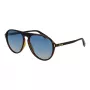 Polaroid PLD6225S57086 Men's Rectangular Sunglasses - Havana Frame, Grey Polarized Lenses