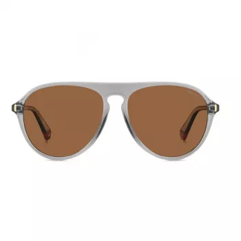 Polaroid PLD6225SKB7 Men's Square Polarized Sunglasses - Black Frame Grey Lens
