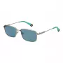 Polaroid PLD6227SX566L Unisex Sunglasses Havana Square Frame Green Polarized Lens 56mm