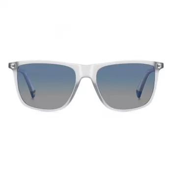 POLAROID PLD6232S2M4 Men's Rectangular Polarized Sunglasses Black/Grey 55/17/140 mm