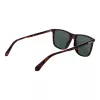 POLAROID PLD6232S55086 Men's Rectangular Sunglasses - Black Frame, Grey Polarized Lens, 55mm