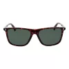 POLAROID PLD6232S55086 Men's Rectangular Sunglasses - Black Frame, Grey Polarized Lens, 55mm