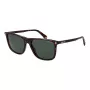 POLAROID PLD6232S55086 Men's Rectangular Sunglasses - Black Frame, Grey Polarized Lens, 55mm
