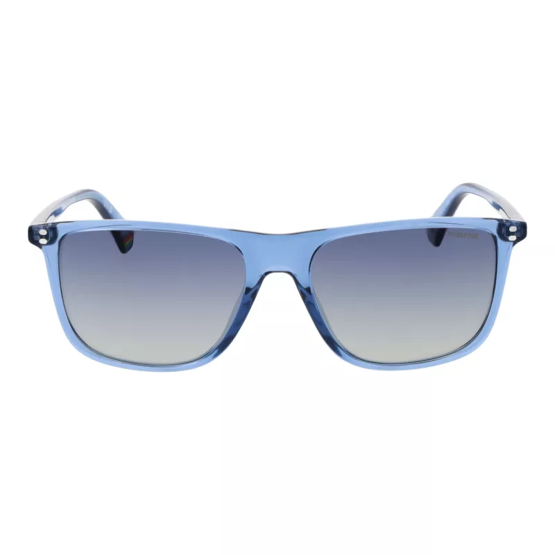 Polaroid PLD6232S55PJP Men's Rectangular Sunglasses - Black Frame Grey Polarized Lens 55/17/140 mm