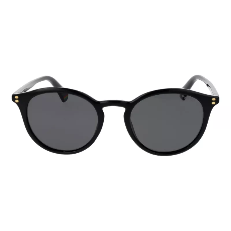 POLAROID PLD6233S51807 Unisex Square Sunglasses - Black Frame Grey Polarized Lens 51mm