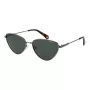 Polaroid PLD6234SX57AS Women's Polarized Sunglasses - Black Frame Grey Lens 57mm