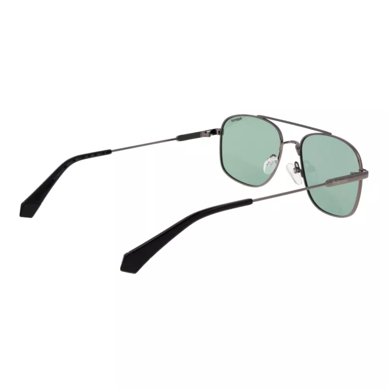 POLAROID PLD6235SX56AS Men's Square Polarized Sunglasses - Matte Black/Grey