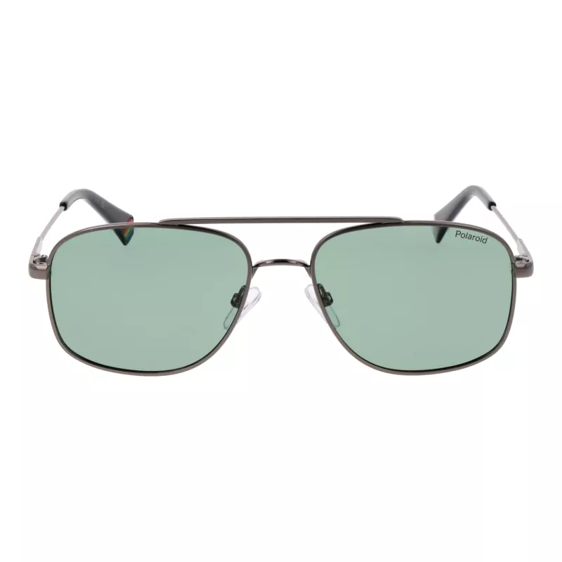 POLAROID PLD6235SX56AS Men's Square Polarized Sunglasses - Matte Black/Grey