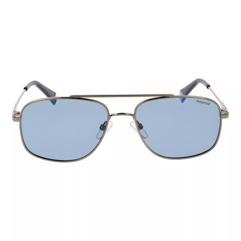 Polaroid PLD6235SX56V8 Men's Polarized Sunglasses Square Grey Frame Grey Lens 56mm