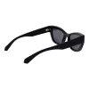 POLAROID PLD6237SX5280 Women's Polarized Sunglasses - Black Frame, Grey Lens, 52mm