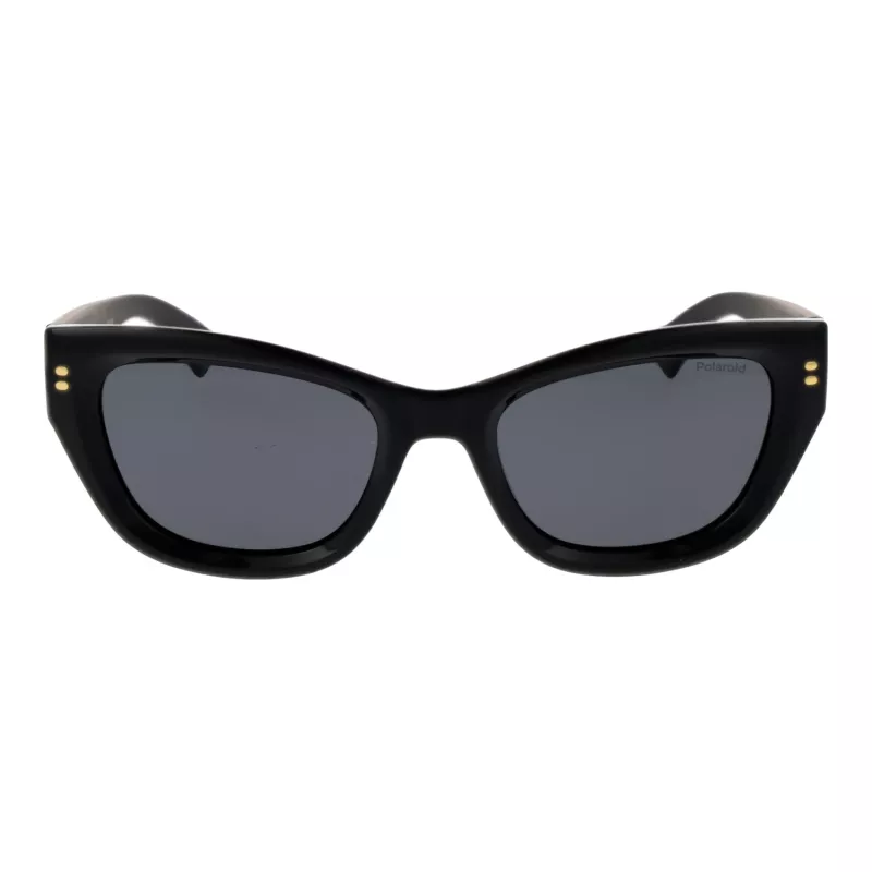 POLAROID PLD6237SX5280 Women's Polarized Sunglasses - Black Frame, Grey Lens, 52mm