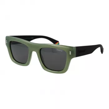 Polaroid PLD6238SX511E Men's Rectangular Matte Black Sunglasses with Polarized Grey TAC Lenses UV400