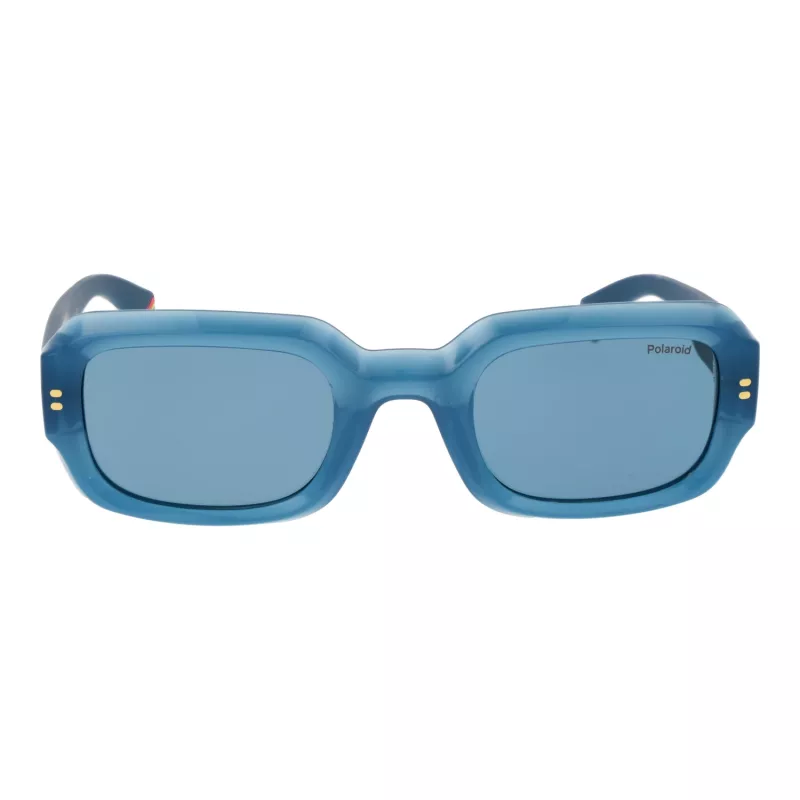Polaroid PLD6239SX51MV Unisex Rectangular Sunglasses - Black Frame Grey Lens 51mm
