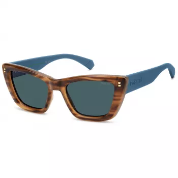 Polaroid PLD6242SXXDP Women's Sunglasses - Square/Pantos Frame, Polarized Polycarbonate Lenses, UV400 Protection, 54mm Lens Width