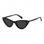 Polaroid PLD6246S807 Women's Rectangular Sunglasses - Black Frame Grey Polarized Lenses 52mm