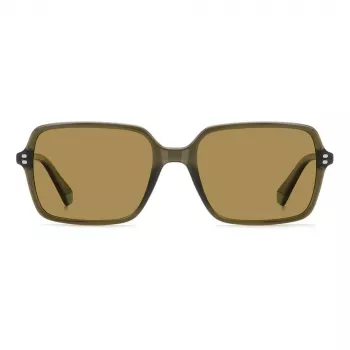 Polaroid PLD6247S09Q Men's Rectangular Polarized Sunglasses - Black Frame Grey Lens 56mm