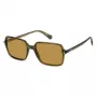 Polaroid PLD6247S09Q Men's Rectangular Polarized Sunglasses - Black Frame Grey Lens 56mm